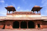 Fatehpur Sikri (the City of Victory) was built during the second half of the 16th century by the Emperor Akbar ((r. 1556-1605)). It was the capital of the Mughal Empire for 10 years.