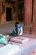 India: A marble artisan at work renovating sections of Fatehpur Sikri, Uttar Pradesh
